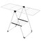 Silver Aluminum Clothes Drying Rack with Adjustable Wings Foldable Design